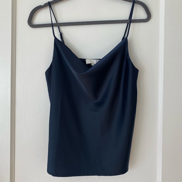 RO&DE NAVY Satin Formal Tank Top from Anthropologie. Sz XS. Excellent condition! - Picture 1 of 5